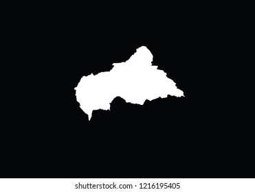 Central African Republic outline map country shape state borders 