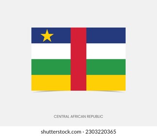 Das Fahndungssymbol der Zentralafrikanischen Republik (Rectangle) mit Schatten.