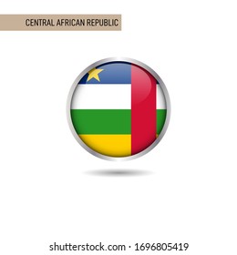 Central African Republic round flag vector design template