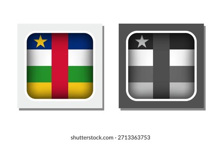 Ícone da Bandeira Arredondada da Praça da República Centro-Africana