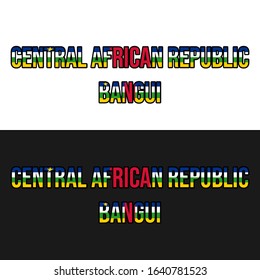 Central African Republic typography design. Vector graphic. Identity of country. Flag design. World nation vector. Eps 10