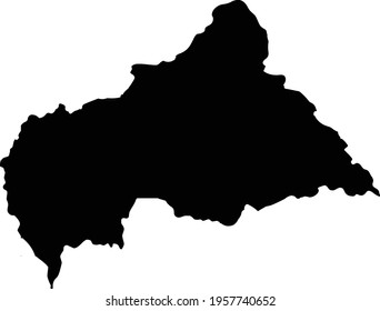Central African Republicmap silhouette vector ìsolated