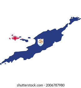 Central America Anguilla country flag vector on white background