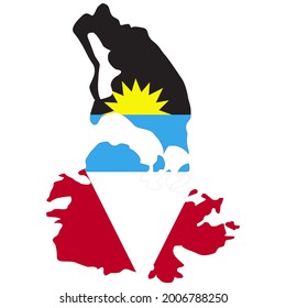 Central America Antiguna and Barbuda country flag vector on white background