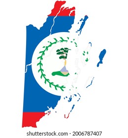 Central America Belize country flag vector on white background