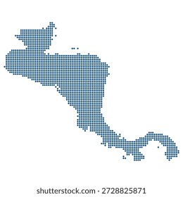 América Central Mapa de Vector con puntos azules para la logística y la tecnología interoceánica