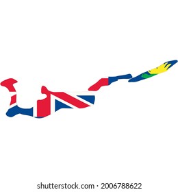 Central America Cayman Island country flag vector on white background