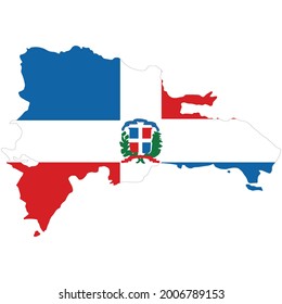 Central America Dominican Republic country flag vector on white background