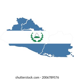 Central America El Salvador country flag vector on white background
