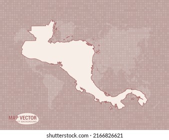 Central America map of abstract modern vector design illustration.