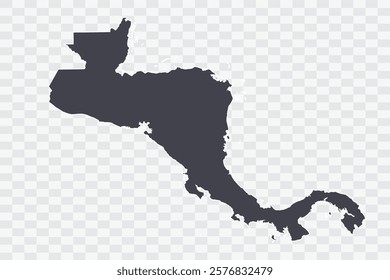 Central America Map Anchor Color on White Background quality files Png