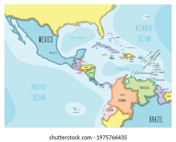 Central America map 