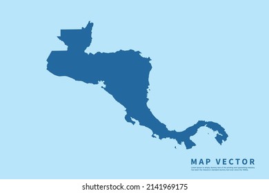 central america map High Detailed on blue sky background. Abstract design vector illustration eps 10