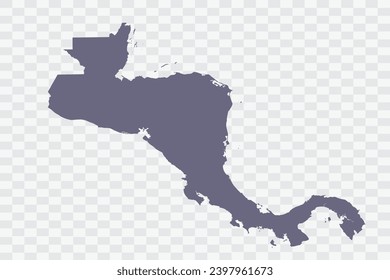 Central America Map pewter Color on White Background quality files Png