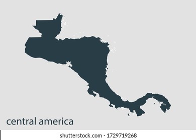 central america map vector, Abstract design vector illustration Eps 10. Navy color.High Detailed on white background.