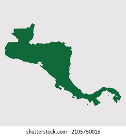 central america map vector, Abstract design vector illustration Eps 10. Green color palette color. High Detailed on white background.