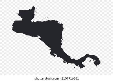 Central America map vector, Not isolated on transparent background