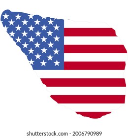 Central America Navassa Island country flag vector on white background