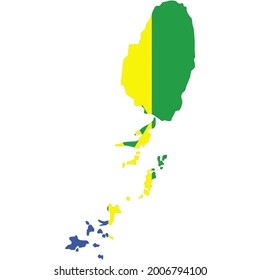 Central America Saint Vincent and the Grenadines country flag vector on white background