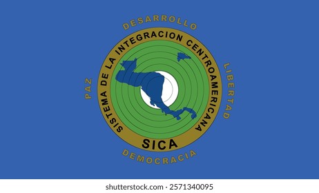 Central American Integration System Flag Vector Illustration