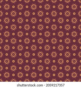 Central asian flower foulard vector seamless design