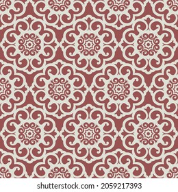 Central asian interlocking medallions vector seamless design