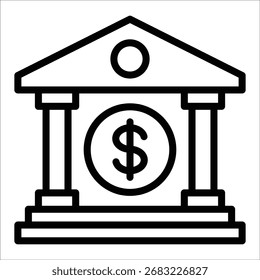Elemento De Ícone Do Banco Central Para Design
