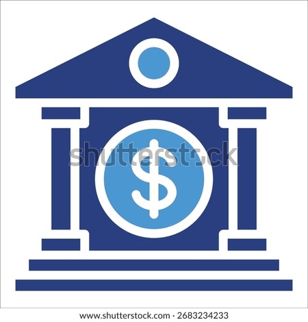 Central Bank Icon Element For Design