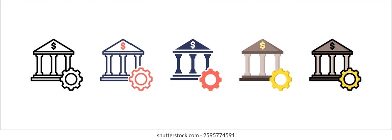 Central Bank Multi Style Icon Set