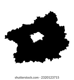 Central Bohemian region administrative unit of the Czech Republic. Vector illustration.