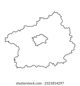 Central Bohemian region administrative unit of the Czech Republic. Vector illustration.