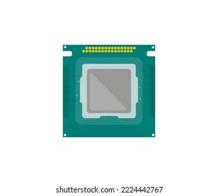 Central Computer Processors CPU concept logo design. Electronic engineer of computer technology. Tech science, Integrated communication processor vector design and illustration.
