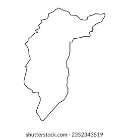 Central Darfur State map, administrative division of Sudan. Vector illustration.