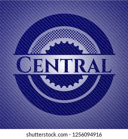 Central denim background