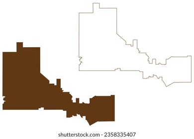 Central Desert Region (Commonwealth of Australia, Northern Territory, NT) map vector illustration, scribble sketch Central Desert Regional Council map