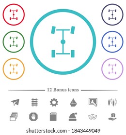 Zentral differenzielle flache Symbole in Umrissformen. 12 Bonussymbole sind im Lieferumfang enthalten.