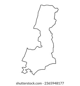 Mapa del Distrito Central, división administrativa de Israel.