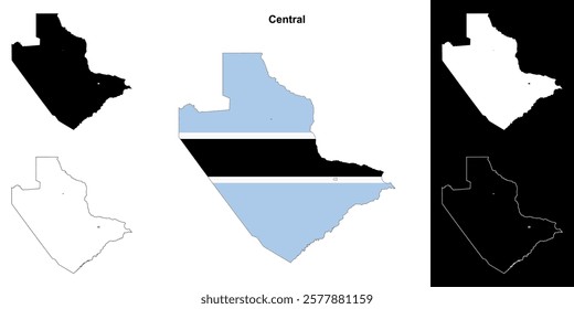 Central district outline map set