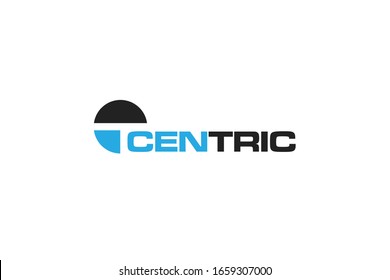 Central Electric Logo design vector with initial c e ce ec. Simple blue logo for company