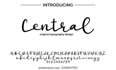 Central - Elegant Script Font for Smooth Handwritten Design and Creative Typography