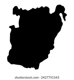 Mapa del Estado Regional de Etiopía Central, división administrativa de Etiopía. Ilustración vectorial.