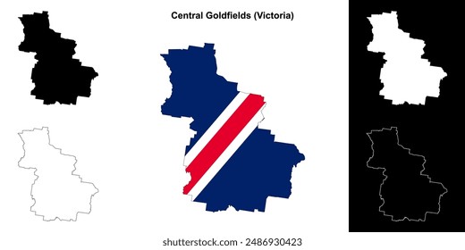 Central Goldfields (Victoria) outline map set