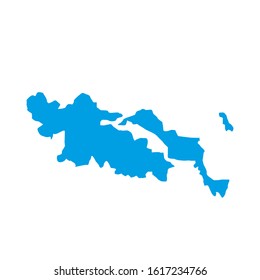 central greece region map in greece country