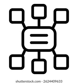 O hub central está se conectando com vários nós, simbolizando uma infraestrutura de rede de dados robusta e interconectada