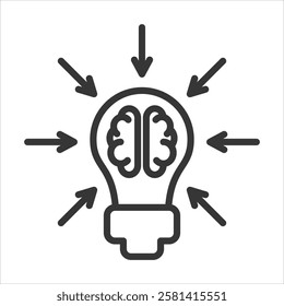 Central Idea Icon Vector Illustration Outline