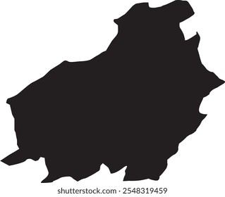 Central Kalimantan Province in Indonesia vector map silhouette, isolated on white background. High detailed silhouette illustration. 34 Province in Indonesia