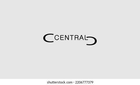 Central Logo Vector Illustration Icon Symbol Graphic Black Grey