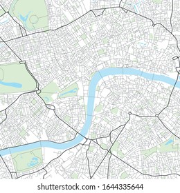 Central London Vector Map Illustration