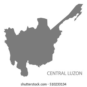 Central Luzon Philippines Map In Grey