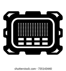 Central microchip icon. Simple illustration of central microchip vector icon for web